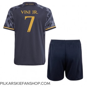 Koszulka piłkarska Real Madrid Vinicius Junior #7 Strój wyjazdowy dla dzieci 2023-24 tanio Krótki Rękaw (+ Krótkie spodenki)